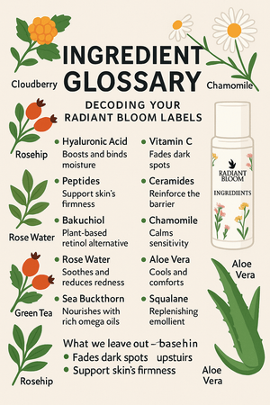 🧴 Ingredient Glossary: Decoding Your Radiant Bloom Labels