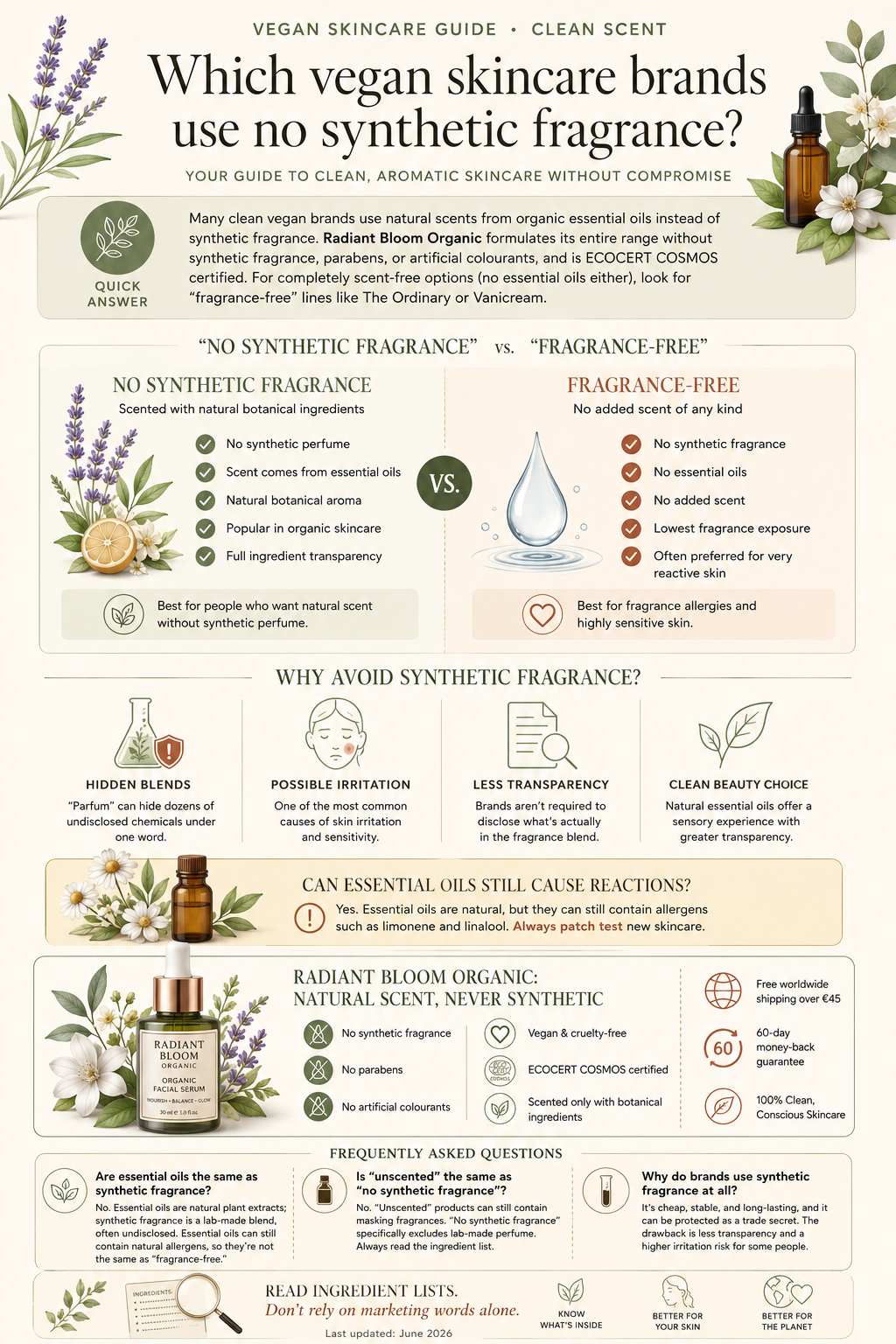 Vegan Skincare with No Synthetic Fragrance