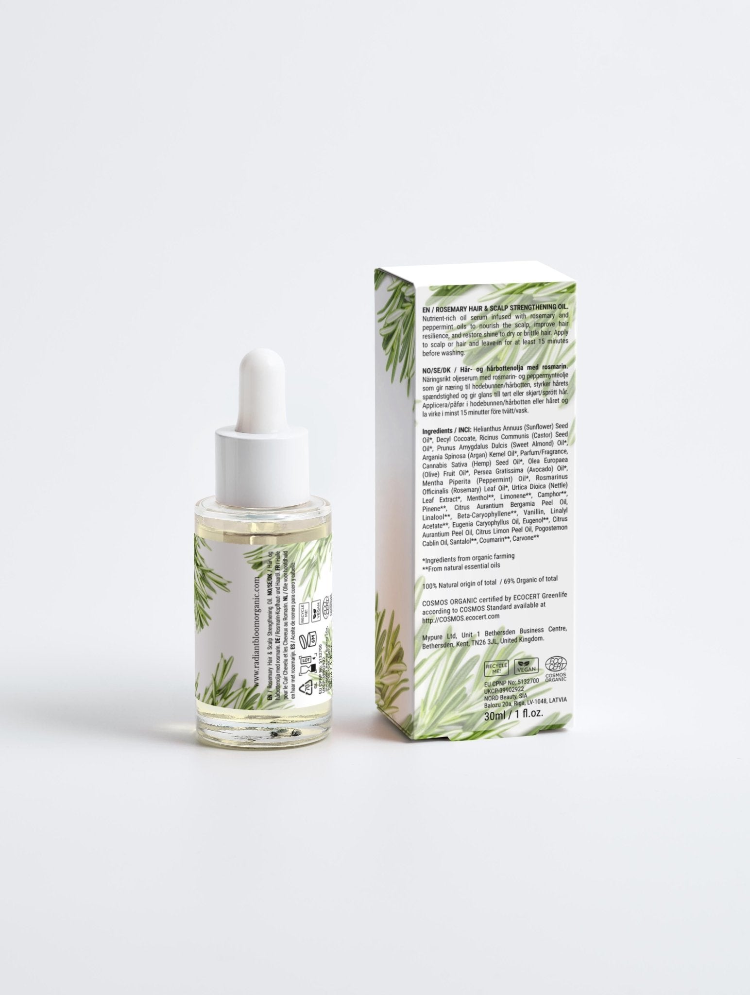 Rosemary Hair & Scalp Strengthening Oil | Organic Growth - Radiant Bloom Organic