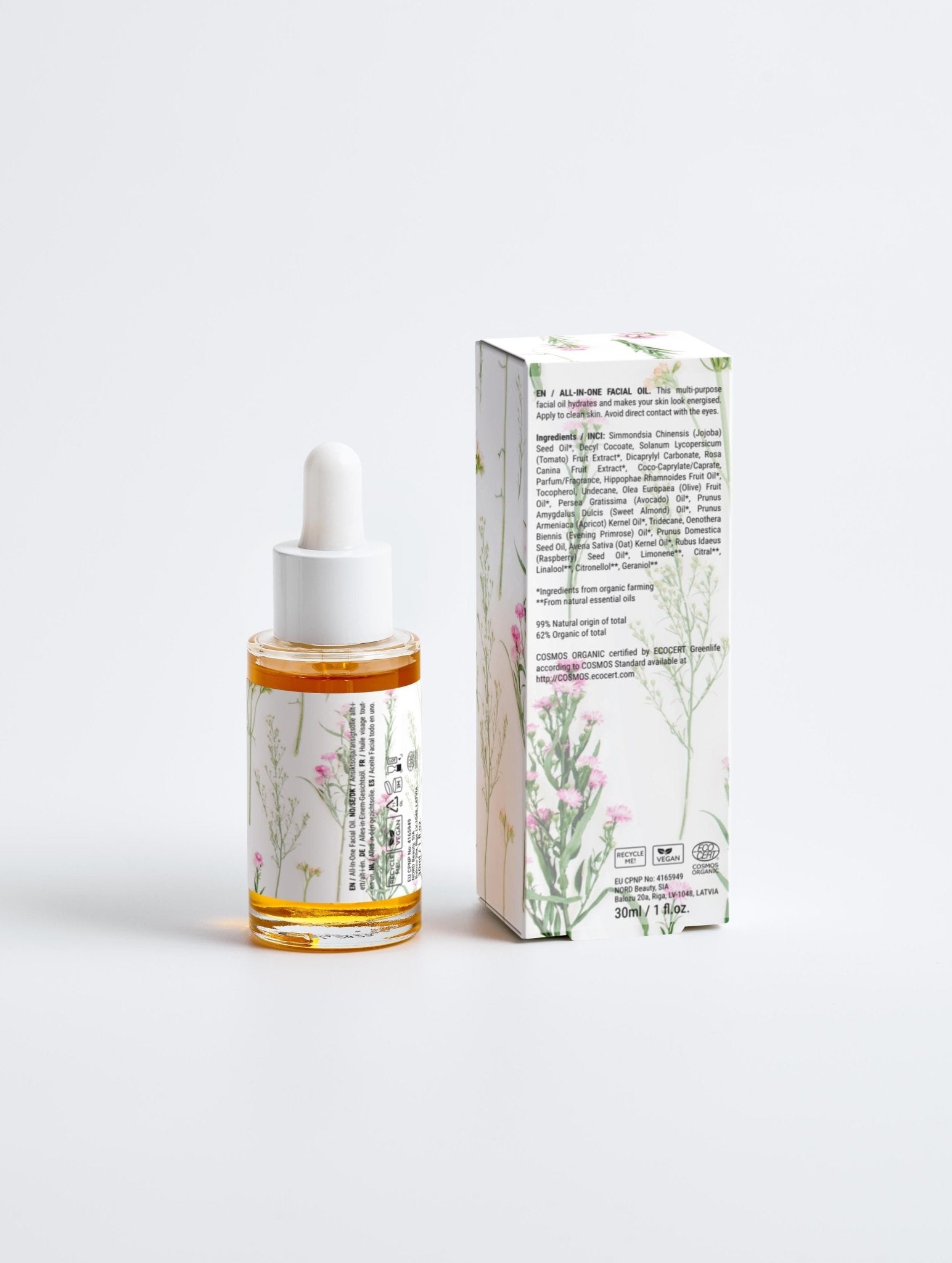 All-In-One Facial Oil – Organic / 30ml , 1 ft.oz by Radiant Bloom – Natural Organic Skincare