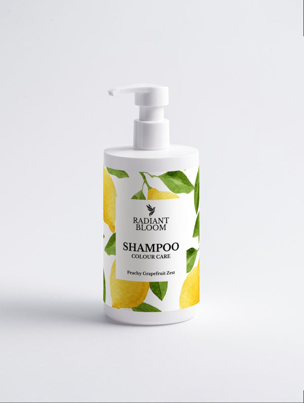 Colour Care Shampoo, Peachy Grapefruit Zest, 400 ml / 13.53 fl oz – Natural 400 ml / 13.53 fl oz by Radiant Bloom – Natural Organic Skincare