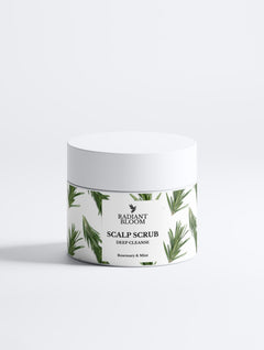 Radiant Bloom Scalp Detox Scrub with rosemary and peppermint