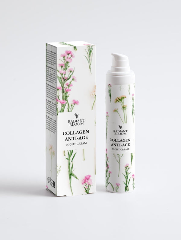 Collagen Anti-Age Night Cream, 50ml , 1.69 ft.oz – Natural / 50ml , 1.69 ft.oz by Radiant Bloom – Natural Organic Skincare