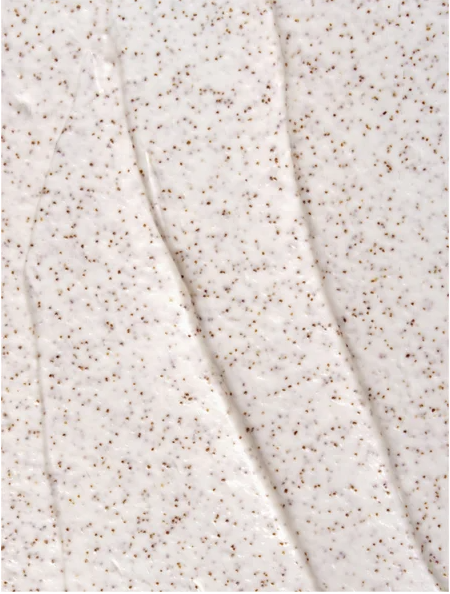 Natural scalp scrub ingredients including rosemary oil peppermint oil shea butter and keratin for healthy hair