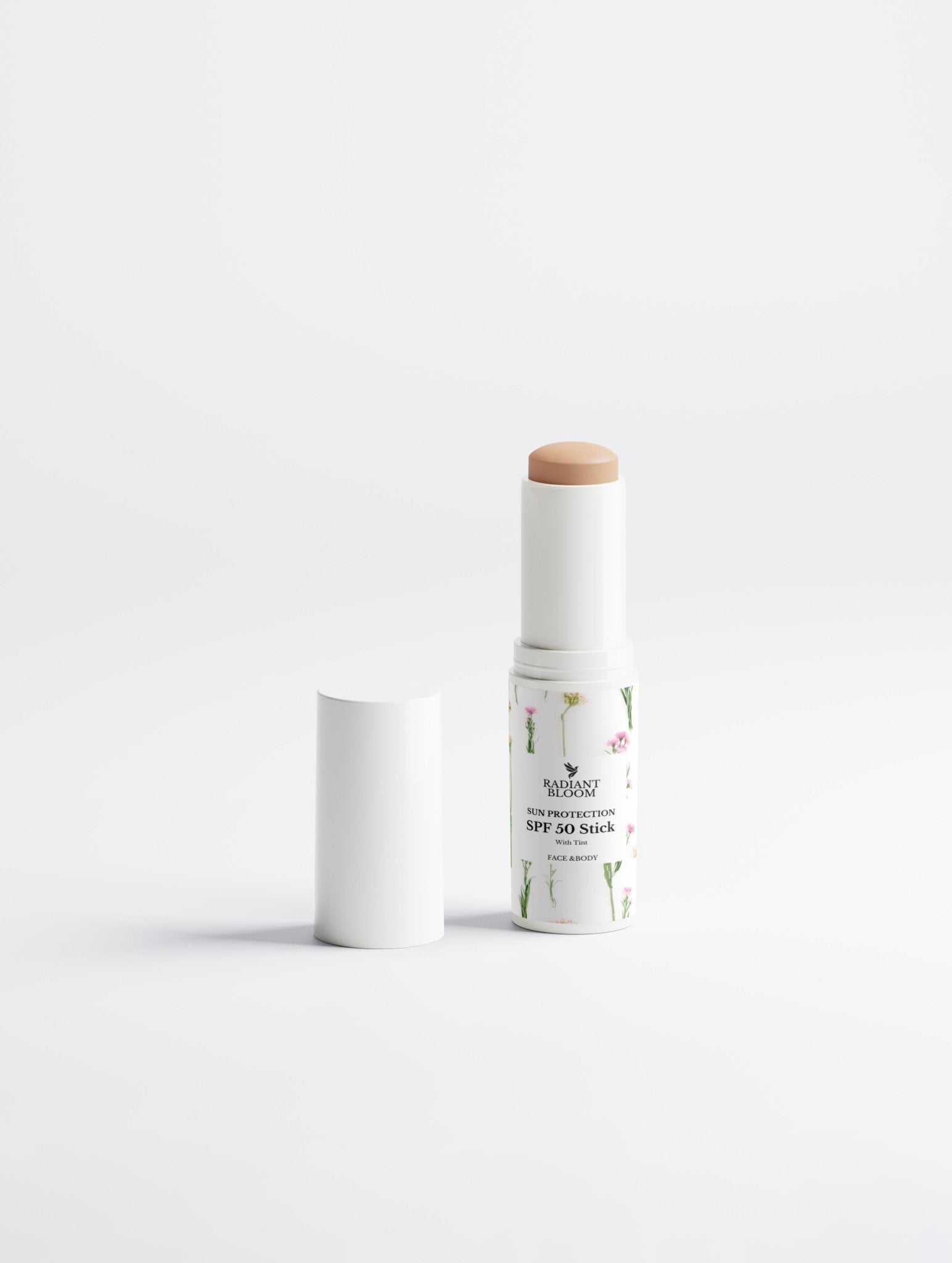 Sun Protection SPF50 Stick, With Tint, UV Defence On-the-Go ☀️🧴 12 g / 0.42 oz – Natural 12 g / 0.42 oz by Radiant Bloom – Natural Organic Skincare
