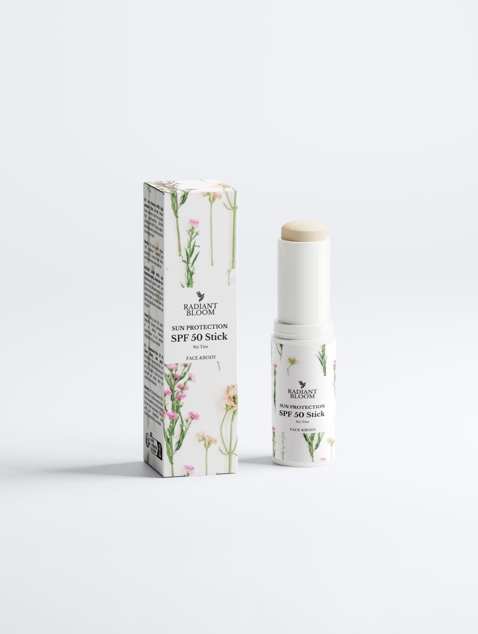 Sun Protection SPF50 Stick, No Tint,UV Defence On-the-Go ☀️🧴 12 g / 0.42 oz – Natural 12 g / 0.42 oz by Radiant Bloom – Natural Organic Skincare